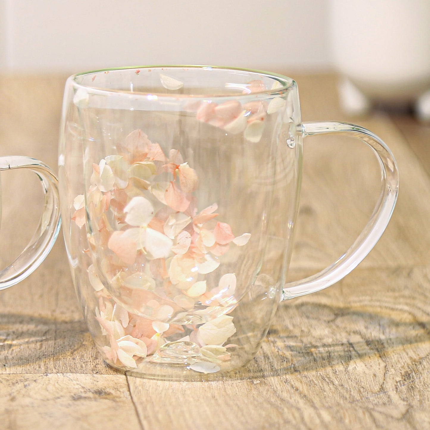 Double glass 350 ml Floral Mug - Somo & white Petals - A&Z Center