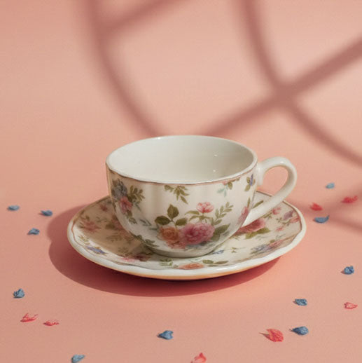 Rose Floral Coffee Cups 90 ml