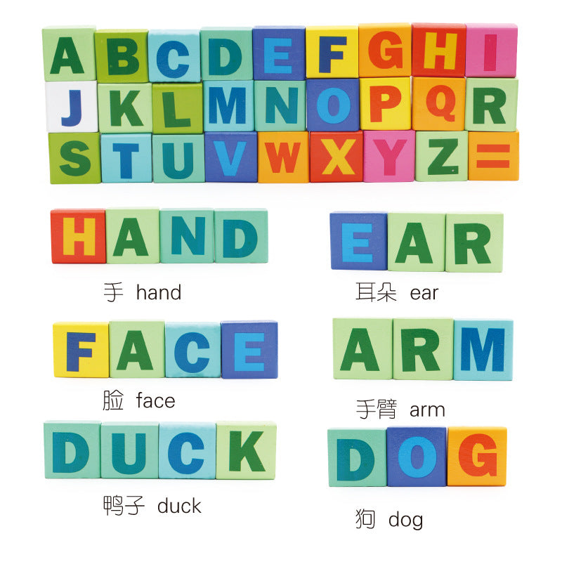 Wood 100 Pcs DIY Stacking Building Block