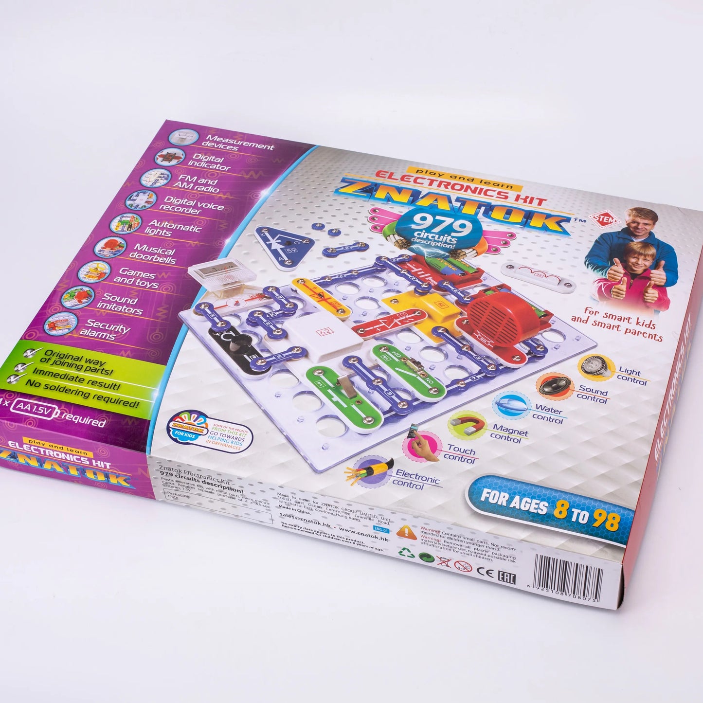 Electronic kit 979 circuits from Znatok