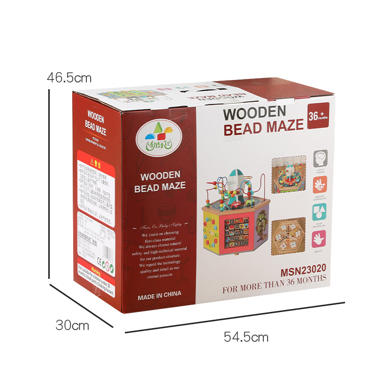 8-in-1 Multifunction Bead Maze Busy Box Kids Educational Toy Motor Skills Brain Development Playground Gift