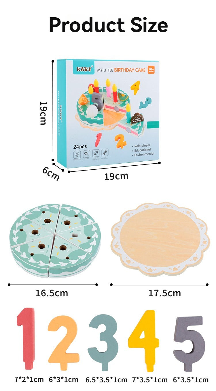 Happy Birthday Wood Cake Set