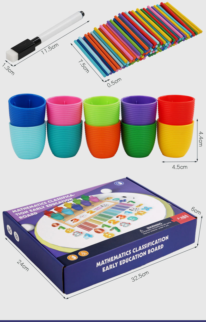 Sticks in cup teaching aids