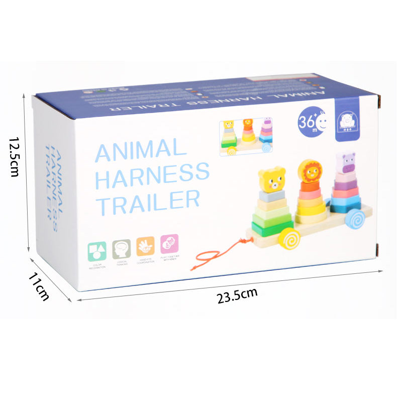 Animals on slider -wood-Teaching aids