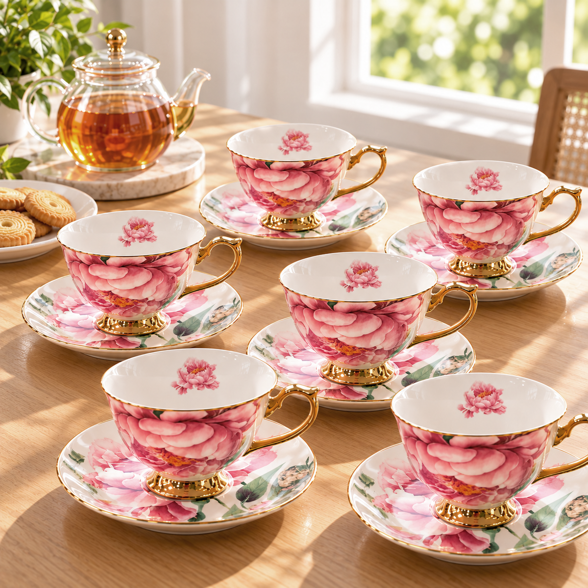 Pink Rose Floral Tea mug P11