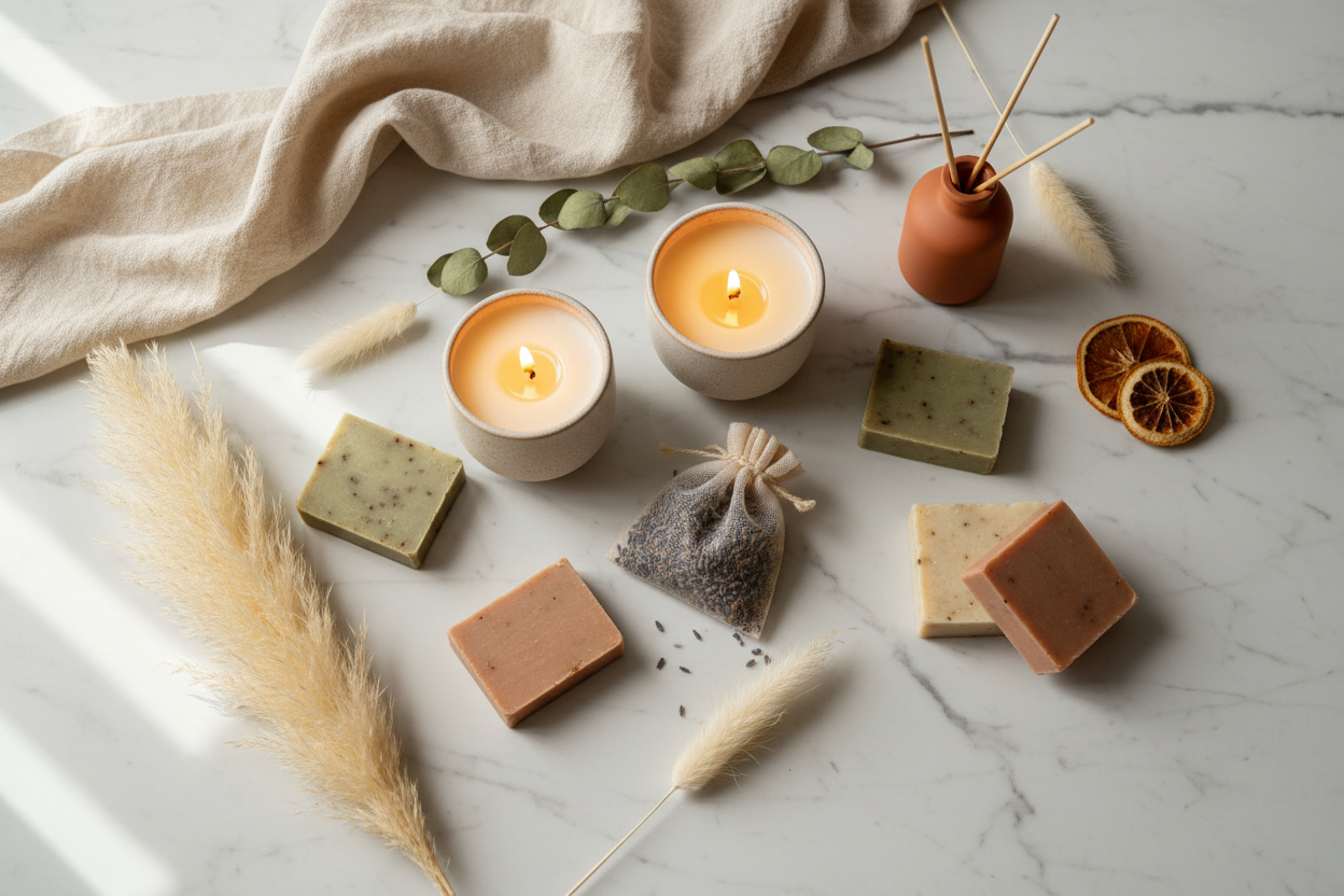 Candles, Air fresheners & Natural Soaps
