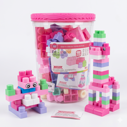 Building Blocks  pink 160 pcs