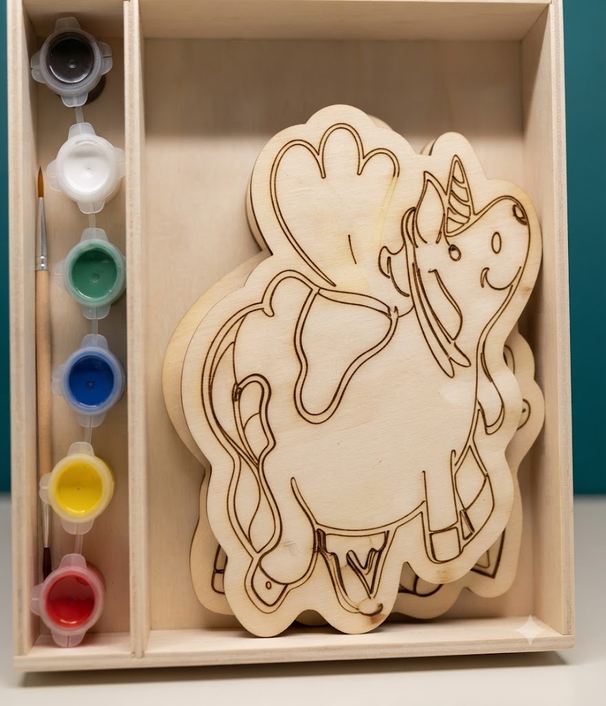 Coloring wood figures