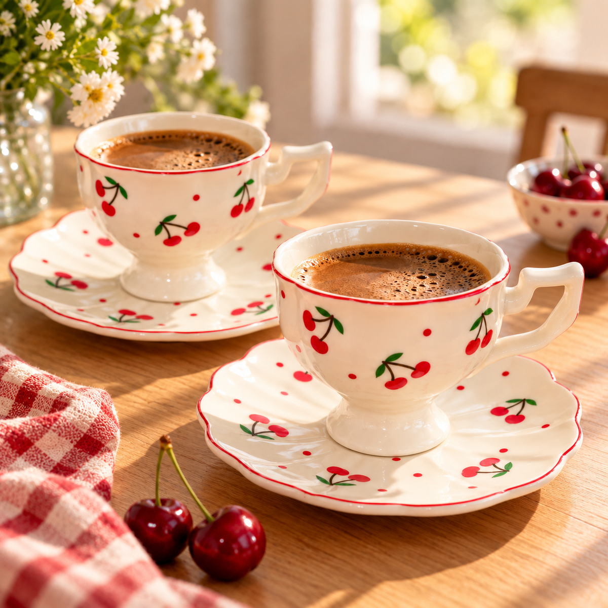 Coffee Set Cherries B