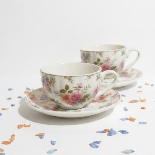 Rose Floral Coffee Cups 90 ml
