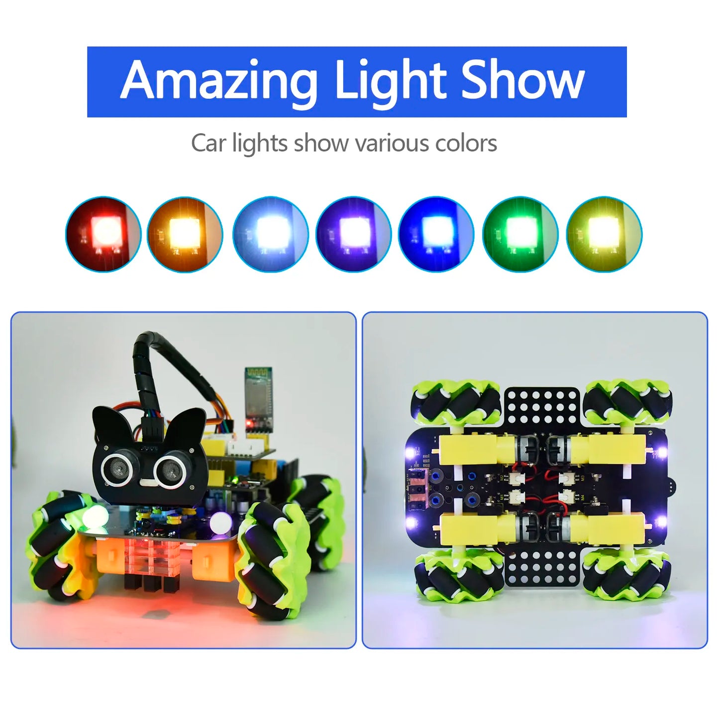 4WD Mecanum Robot Car For Arduino STEM Smart DIY Robot Car Kit