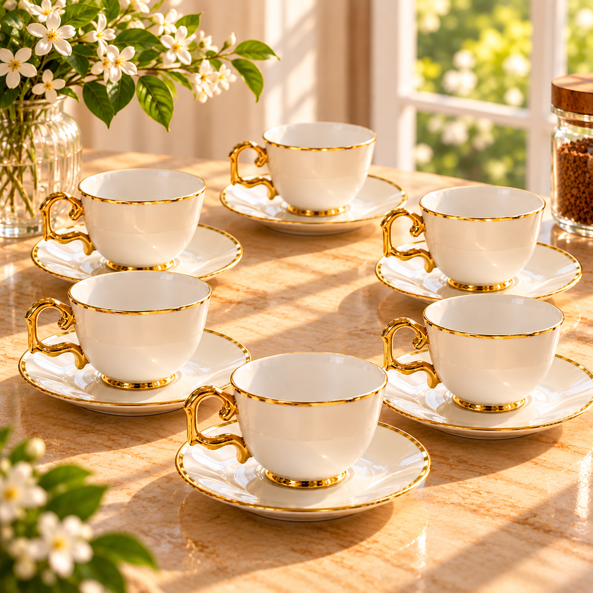 Classic White - Gold Rim Tea mug P3