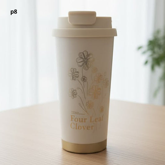 Travel mug double head floral design P8 - 550 ml