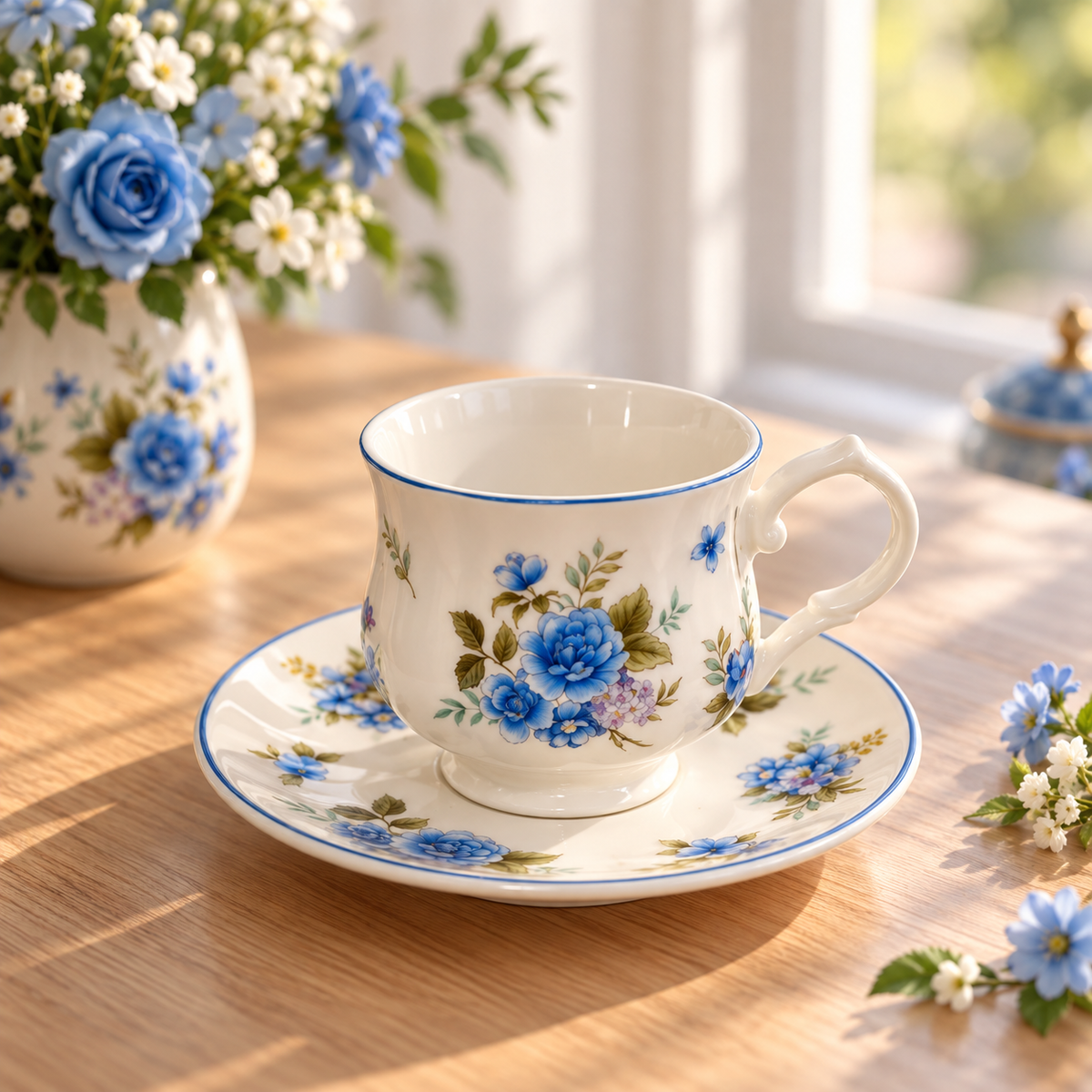 Coffee Set Blue flower B