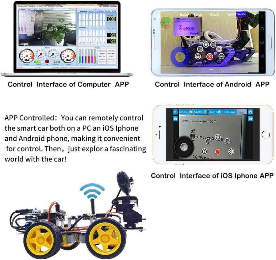 DS Robot Car Kit with Arduino UNO R3 programmable smart robot development kits