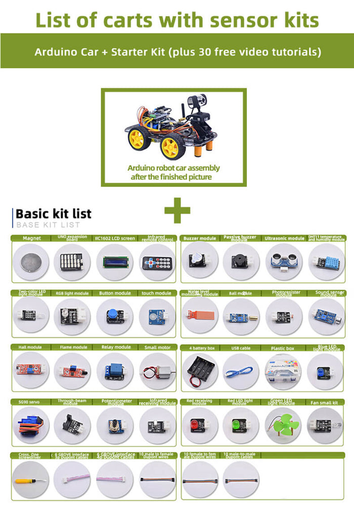 DS Robot Car Kit with Arduino UNO R3 programmable smart robot development kits