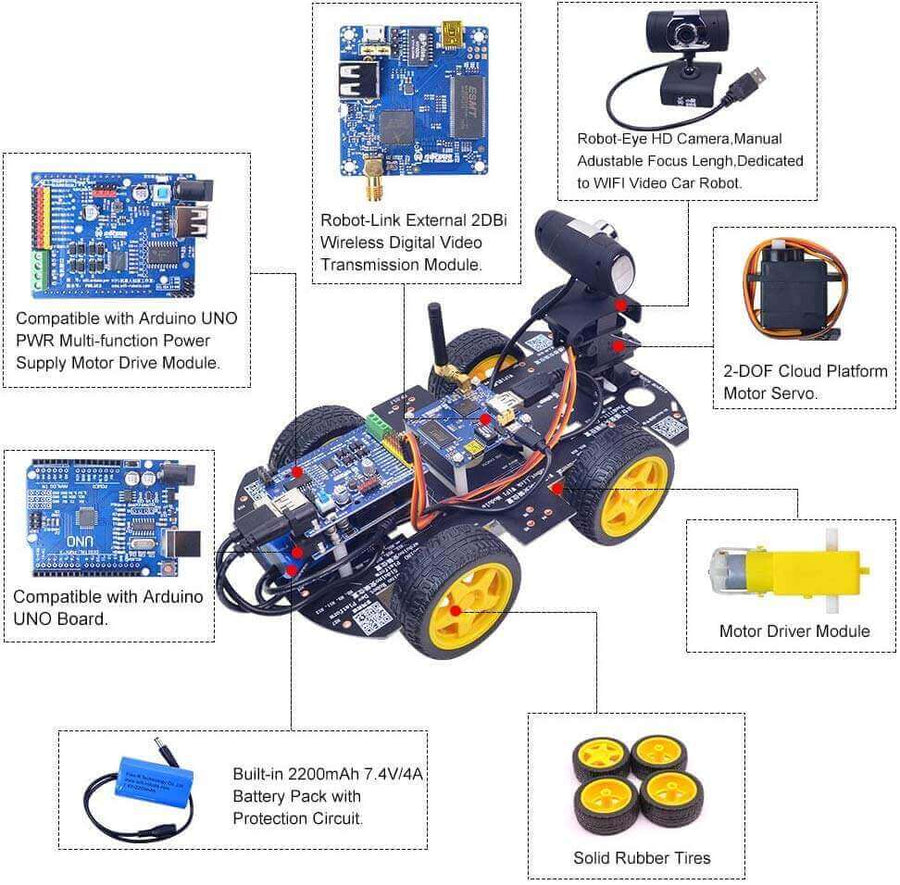 DS Robot Car Kit with Arduino UNO R3 programmable smart robot development kits