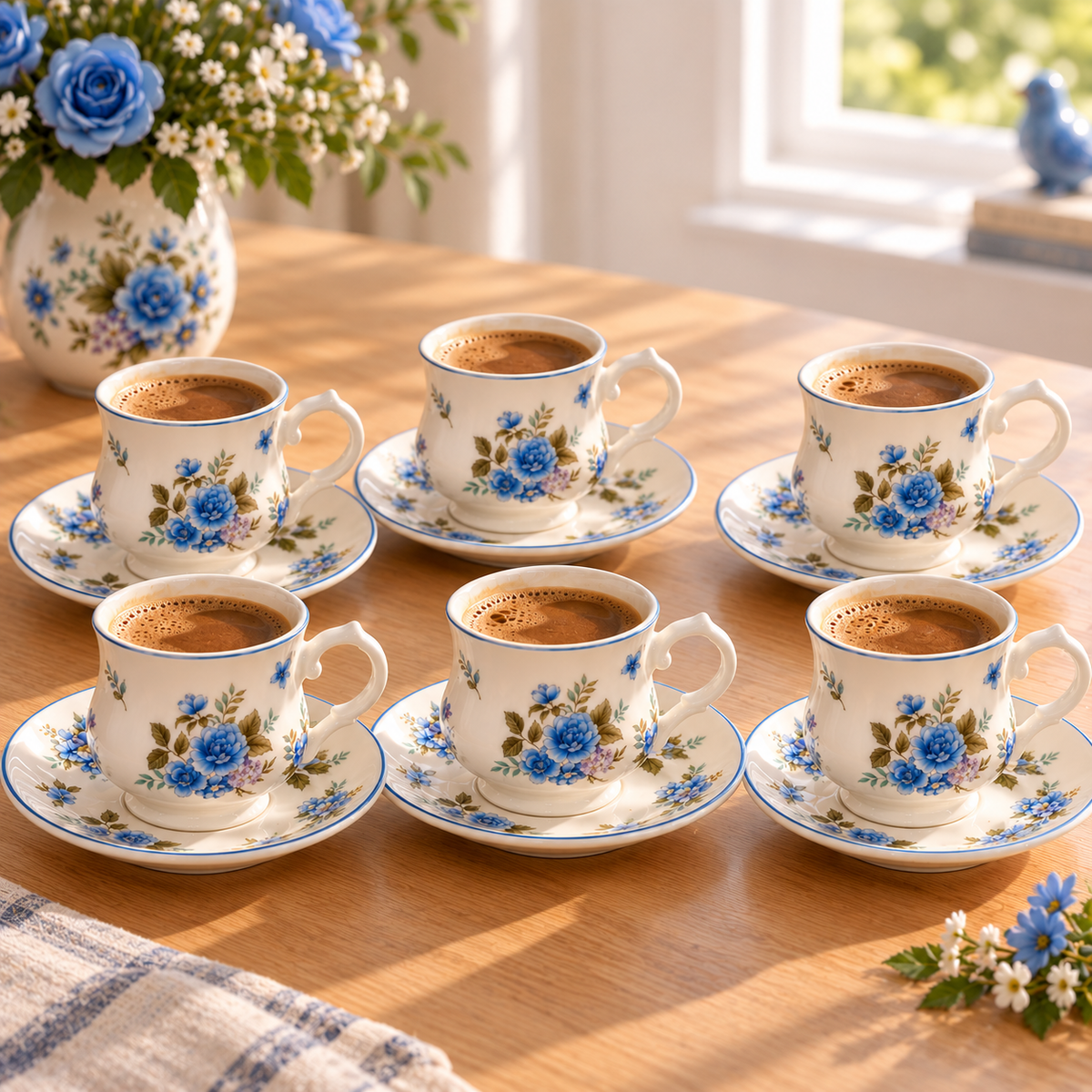 Coffee Set Blue flower B