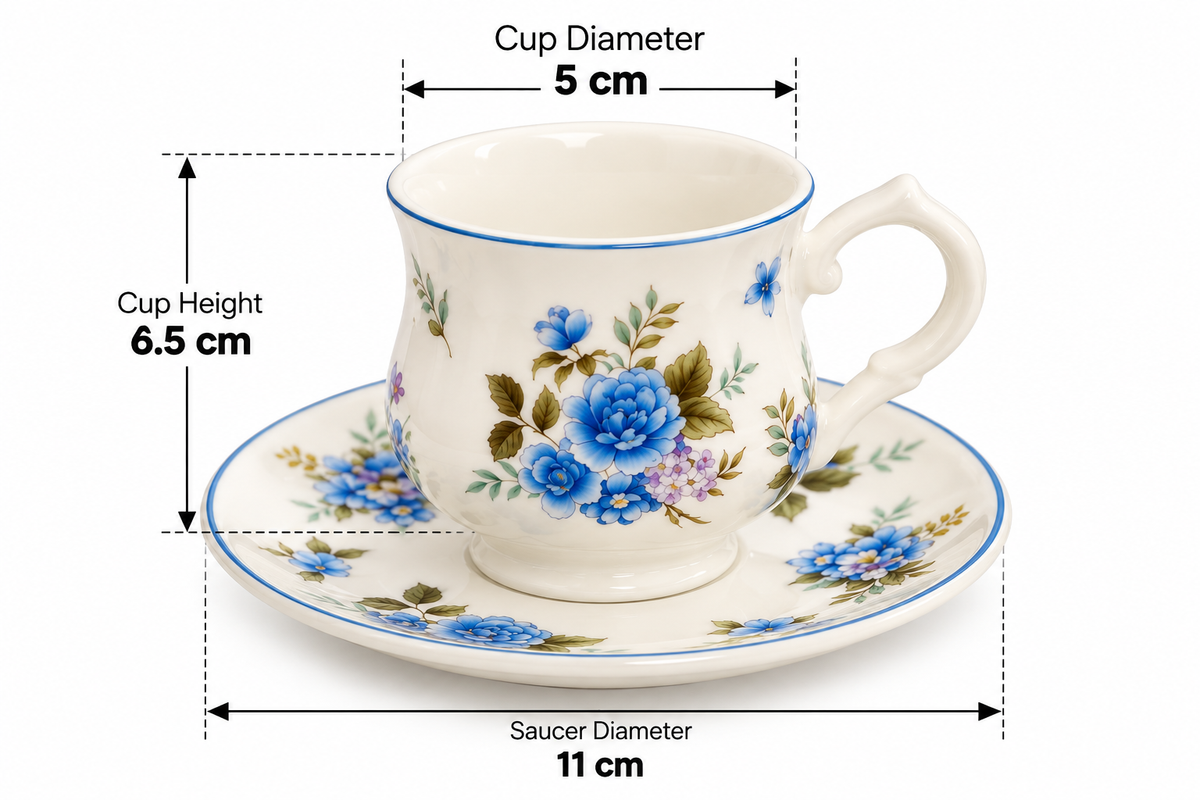 Coffee Set Blue flower B