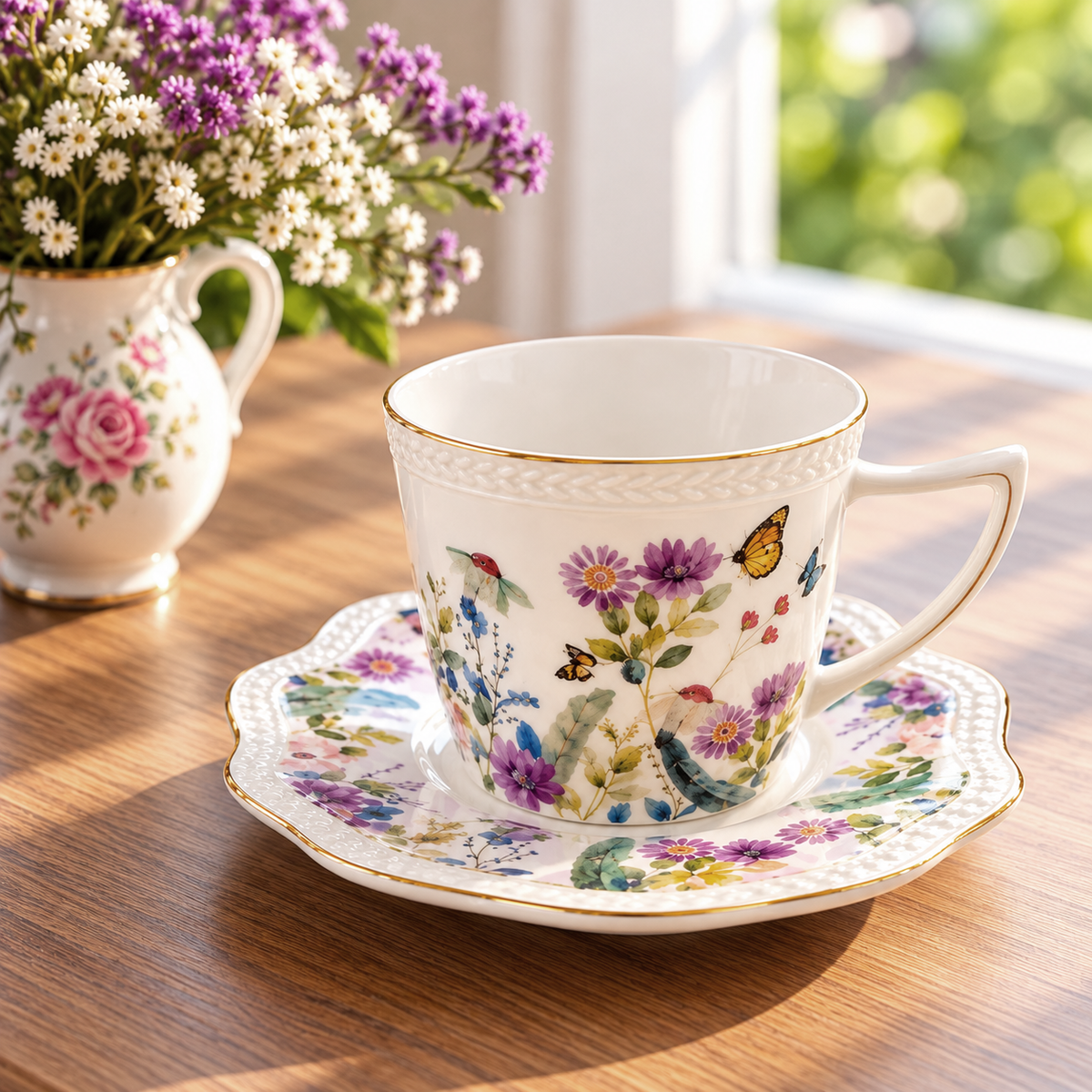 Floral Butterfly Tea Mug P8
