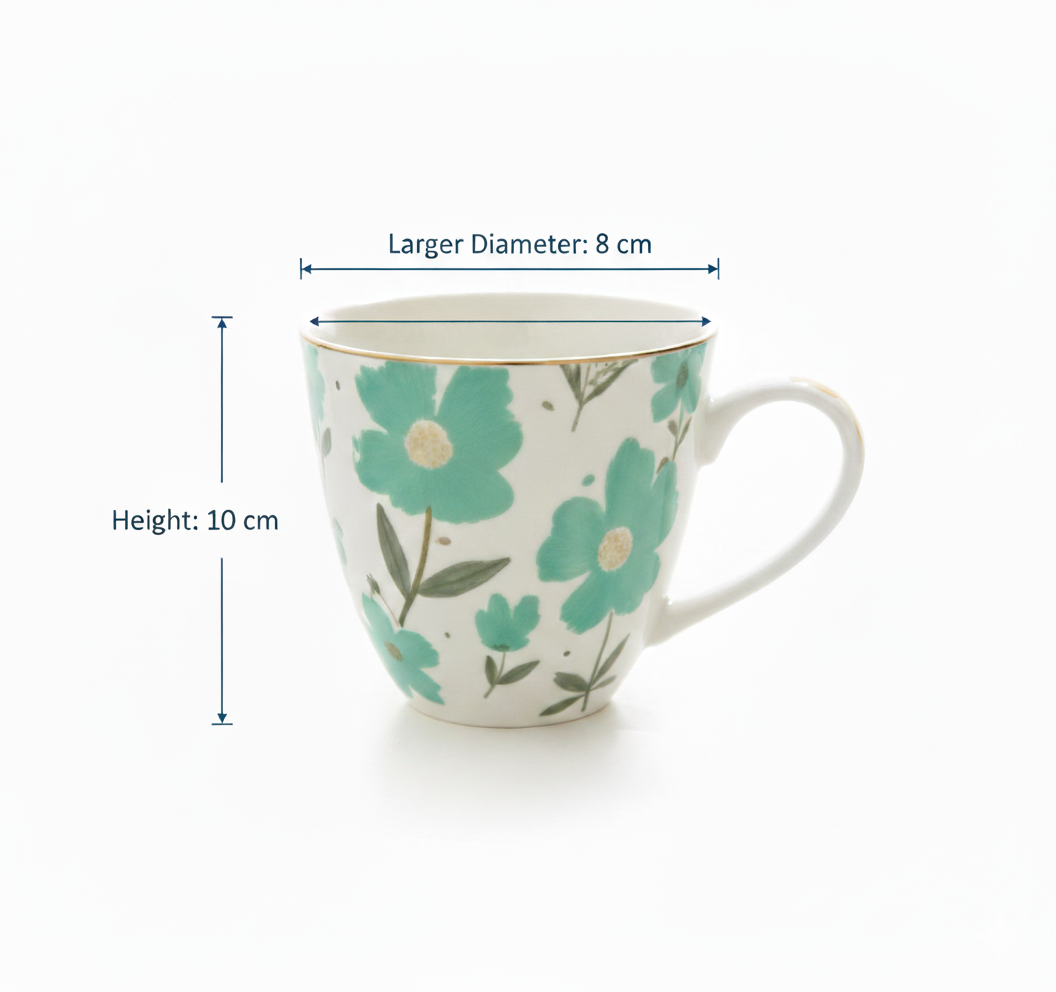 Ceramic Mug Floral P2 - 360 ml