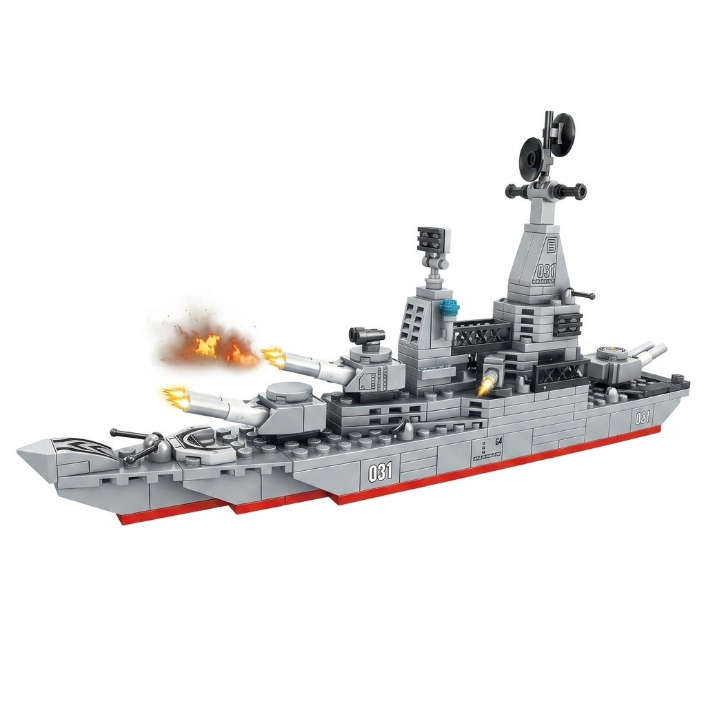 Destroyer battle ship 360+ pieces building blocks