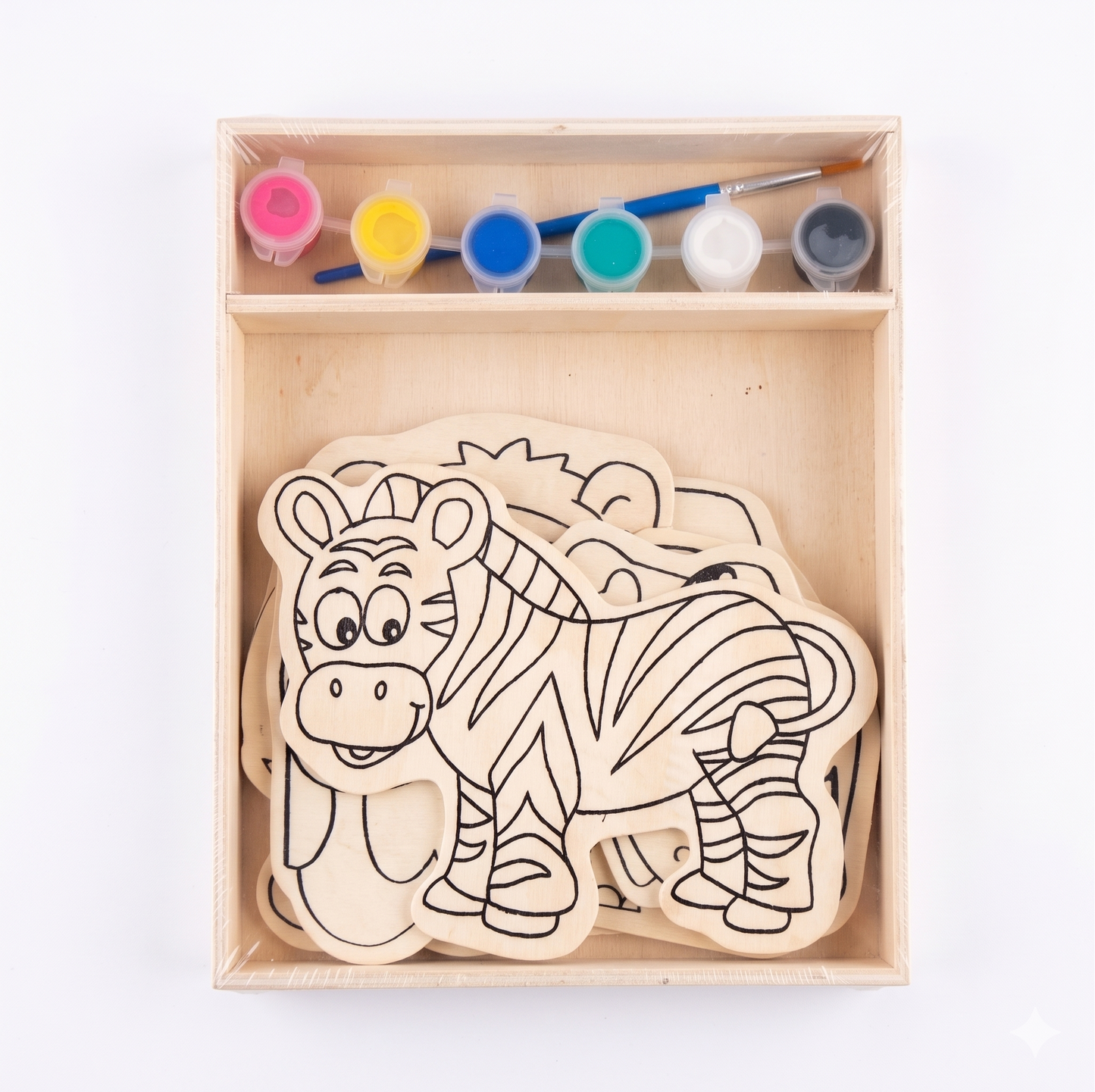 Coloring wood figures