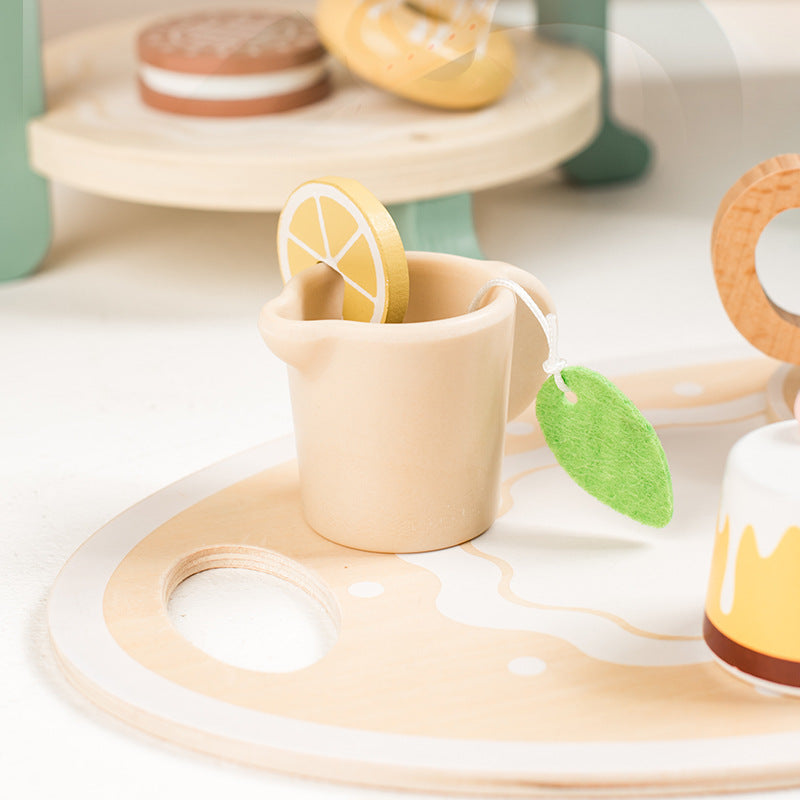 Cake breakfast set  wood 26X20.5X18.5 cm