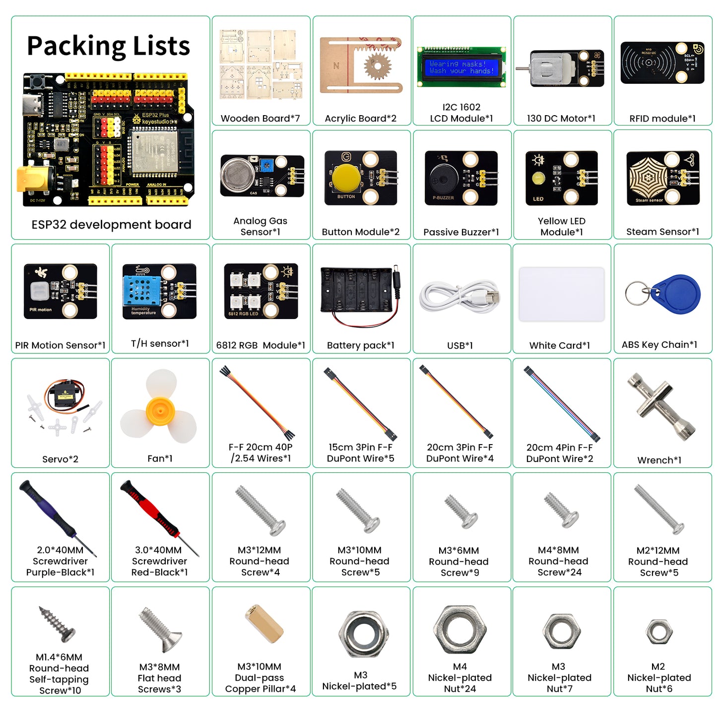 IOT Smart Home Kit ESP32 + RFID Kit - Dual-Language Coding