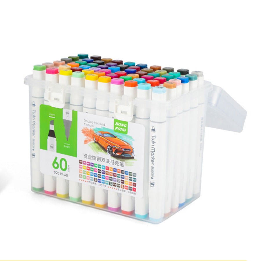 Color marker, 60colors  with plastic case