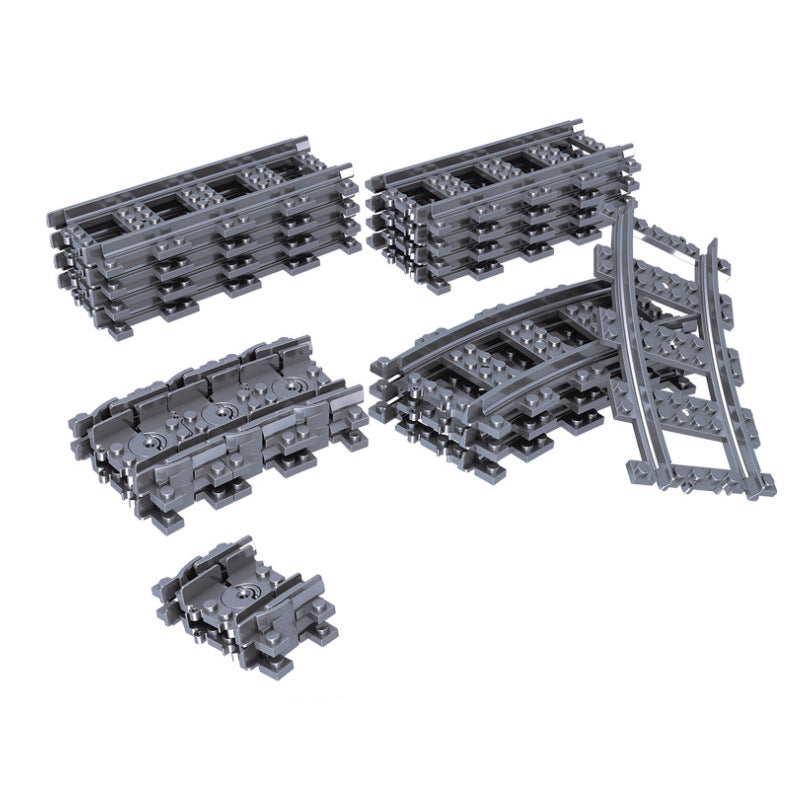 Train rails for building blocks 19 pieces