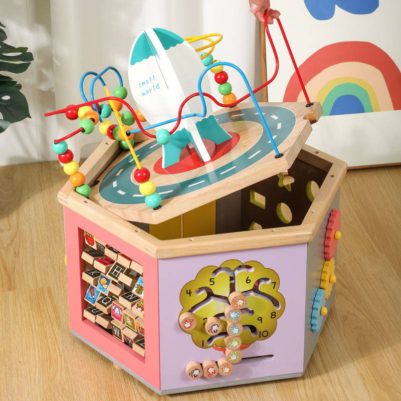 8-in-1 Multifunction Bead Maze Busy Box Kids Educational Toy Motor Skills Brain Development Playground Gift