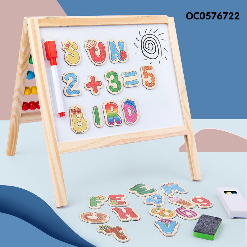 Wood magnetic white board Teaching aids  19.510.521.3 cm