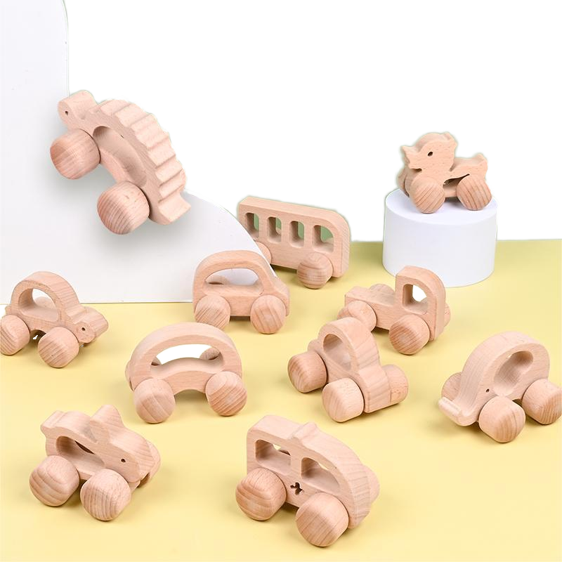 Mini  wood car with different shapes 8*5*4 cm