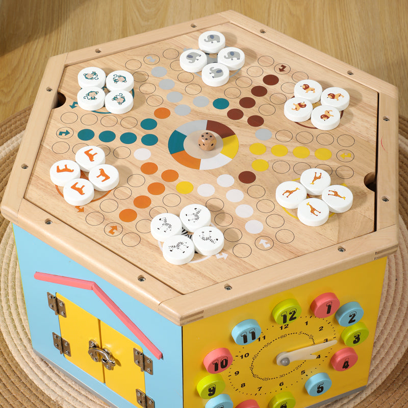8-in-1 Multifunction Bead Maze Busy Box Kids Educational Toy Motor Skills Brain Development Playground Gift