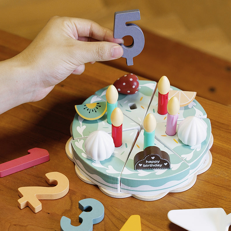 Happy Birthday Wood Cake Set