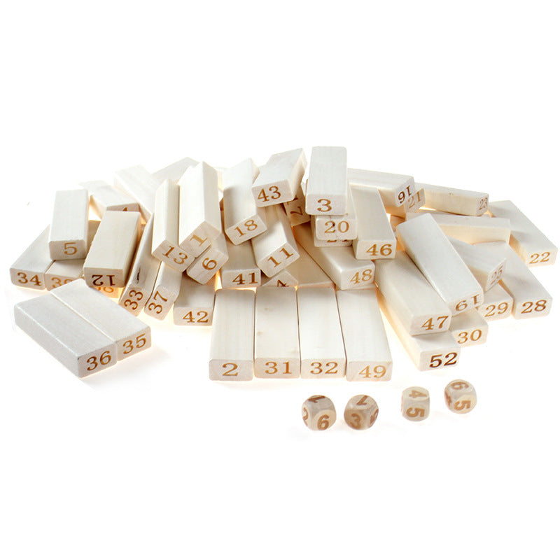 54Pcs Wooden Educational Tumbling Tower