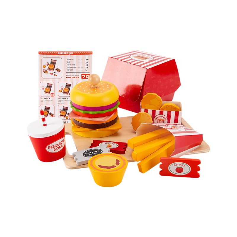 Hamburger wood meal Teaching aids