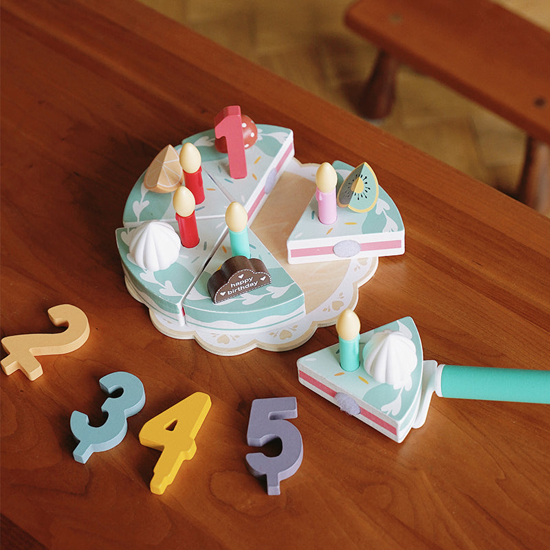 Happy Birthday Wood Cake Set