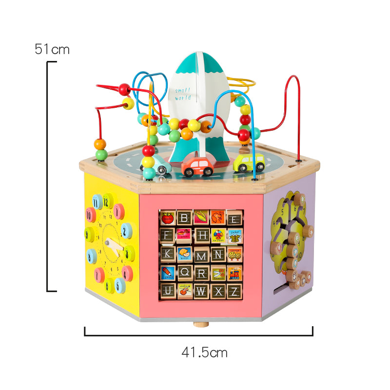 8-in-1 Multifunction Bead Maze Busy Box Kids Educational Toy Motor Skills Brain Development Playground Gift