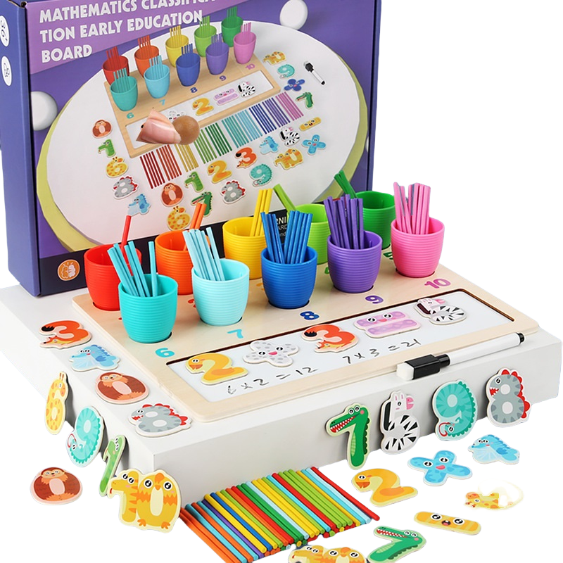 Sticks in cup teaching aids