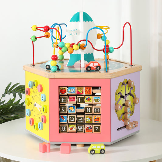 8-in-1 Multifunction Bead Maze Busy Box Kids Educational Toy Motor Skills Brain Development Playground Gift