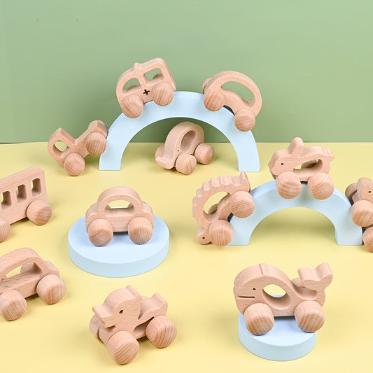 Mini  wood car with different shapes 8*5*4 cm