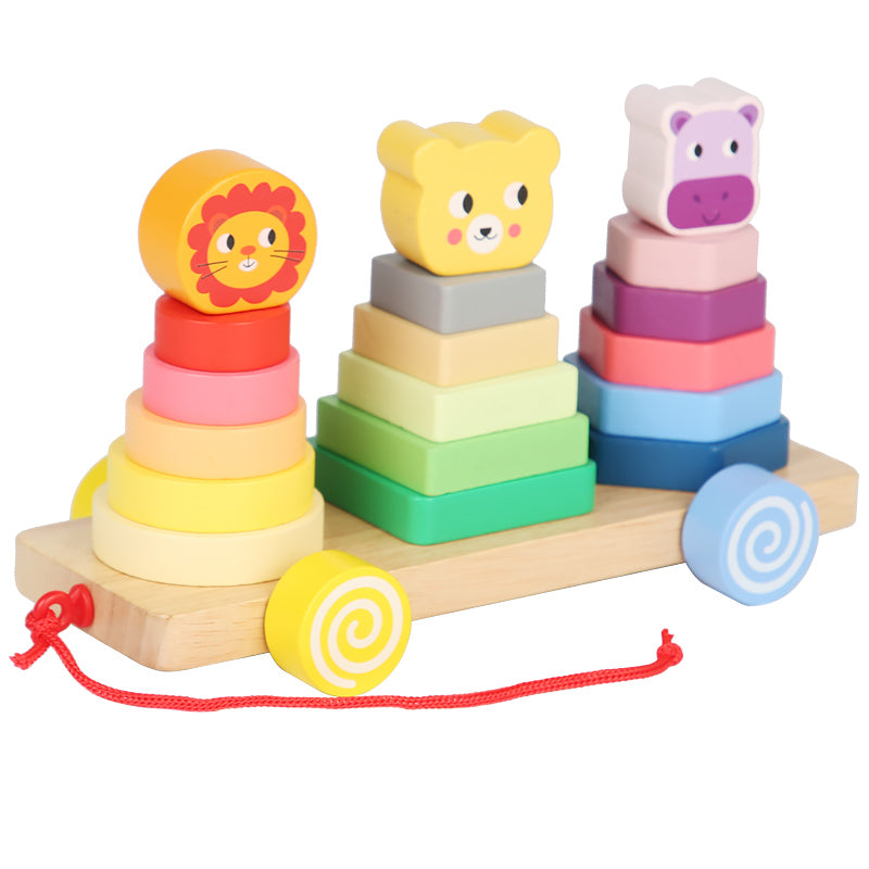 Animals on slider -wood-Teaching aids