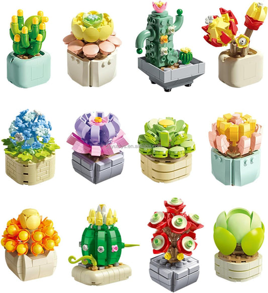 Lego 1000+ pcs Flower Building Set Beautiful Potted Plants