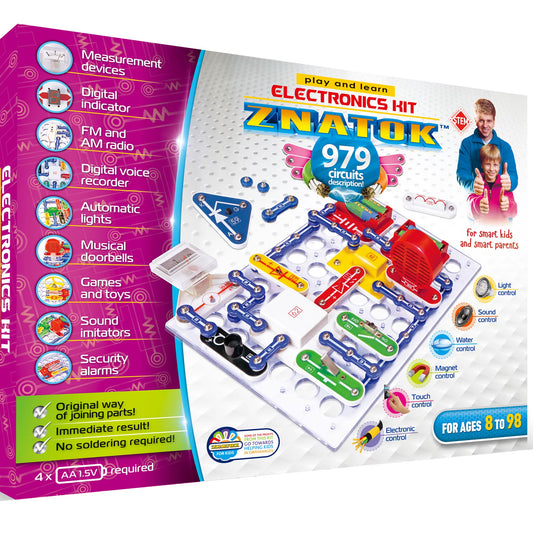 Electronic kit 979 circuits  from Znatok