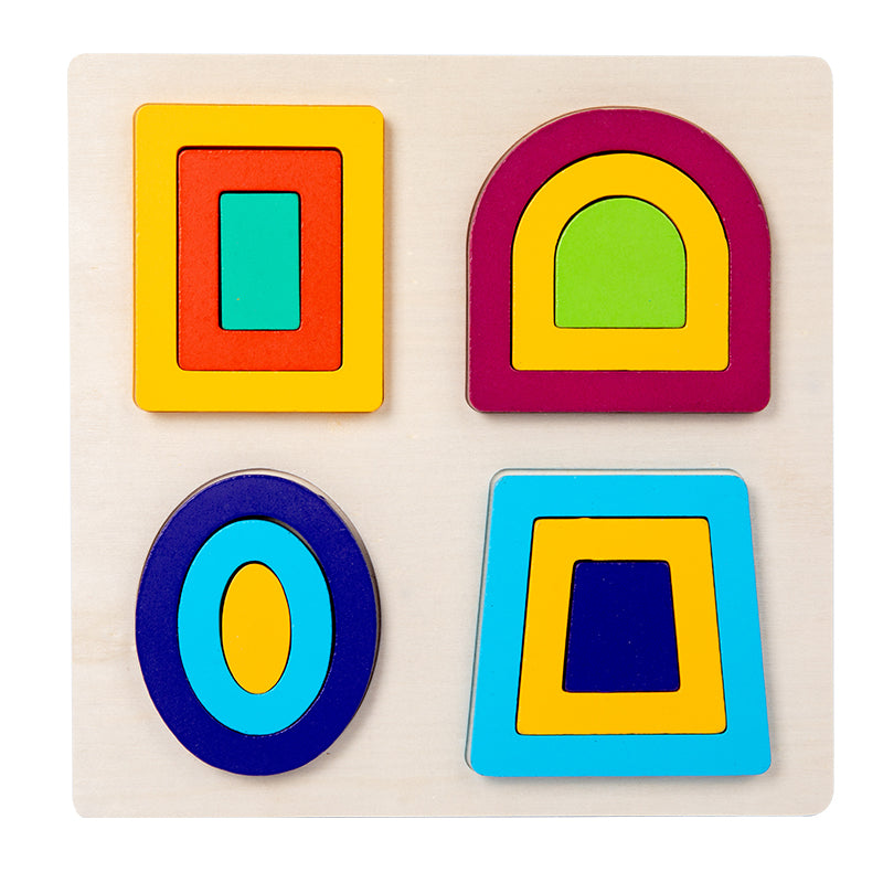 لوحات الألوان والأشكال خشب 24x24x1.5 سم