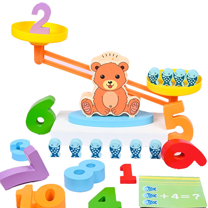 Bear & fish balance Teaching aids 29.5x20.5x5.2cm
