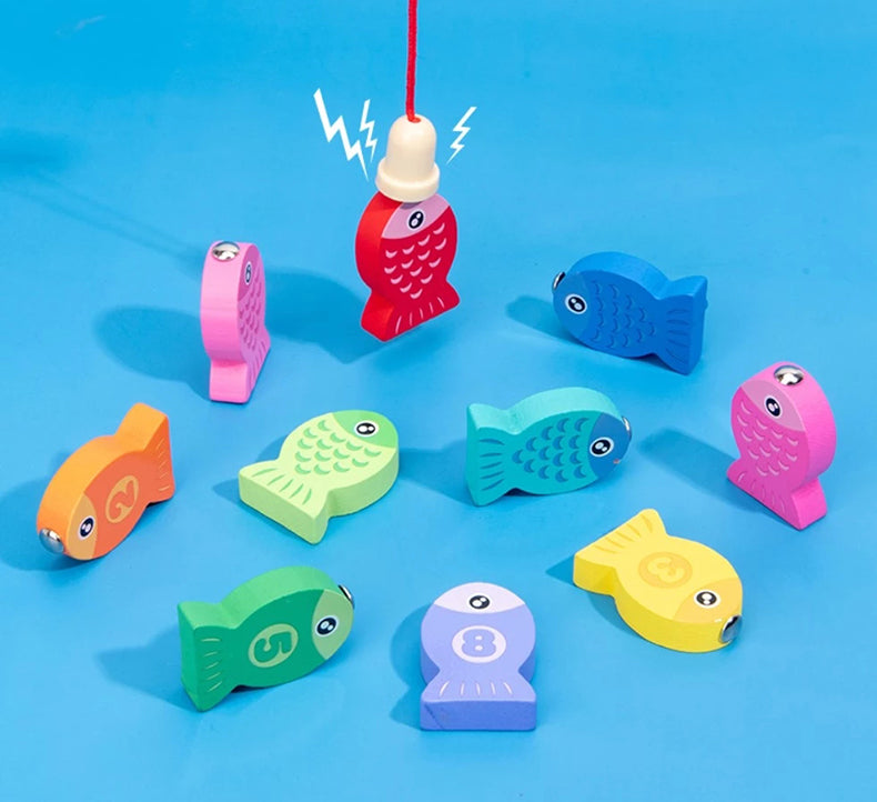 alphabets wooden and magnetic toy  with  ring on board