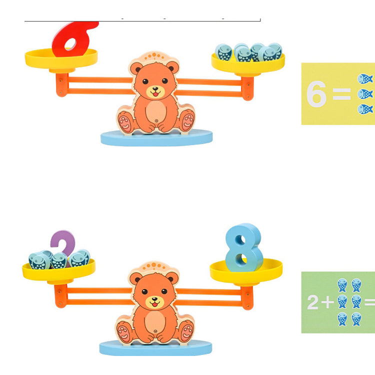 Bear & fish balance Teaching aids 29.5x20.5x5.2cm